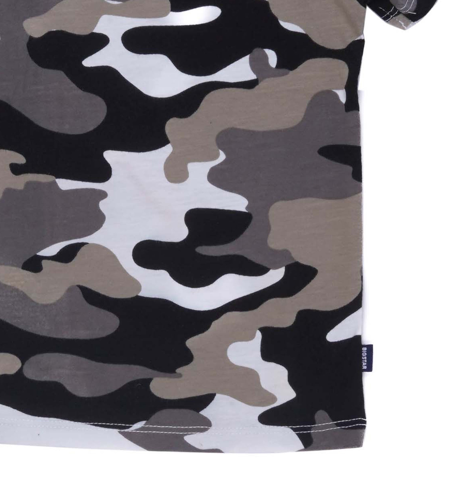 B.I.G S.T.A.R-ROUND NECK T-SHIRT CAMOUFLAGE KDS