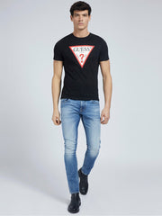 G.U.E.S.S Classic Logo Slim Fit T-Shirt | Black
