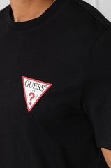 G.U.E.S.S CLASSIC LOGO-SLIM FIT TEE SHIRT | BLACK